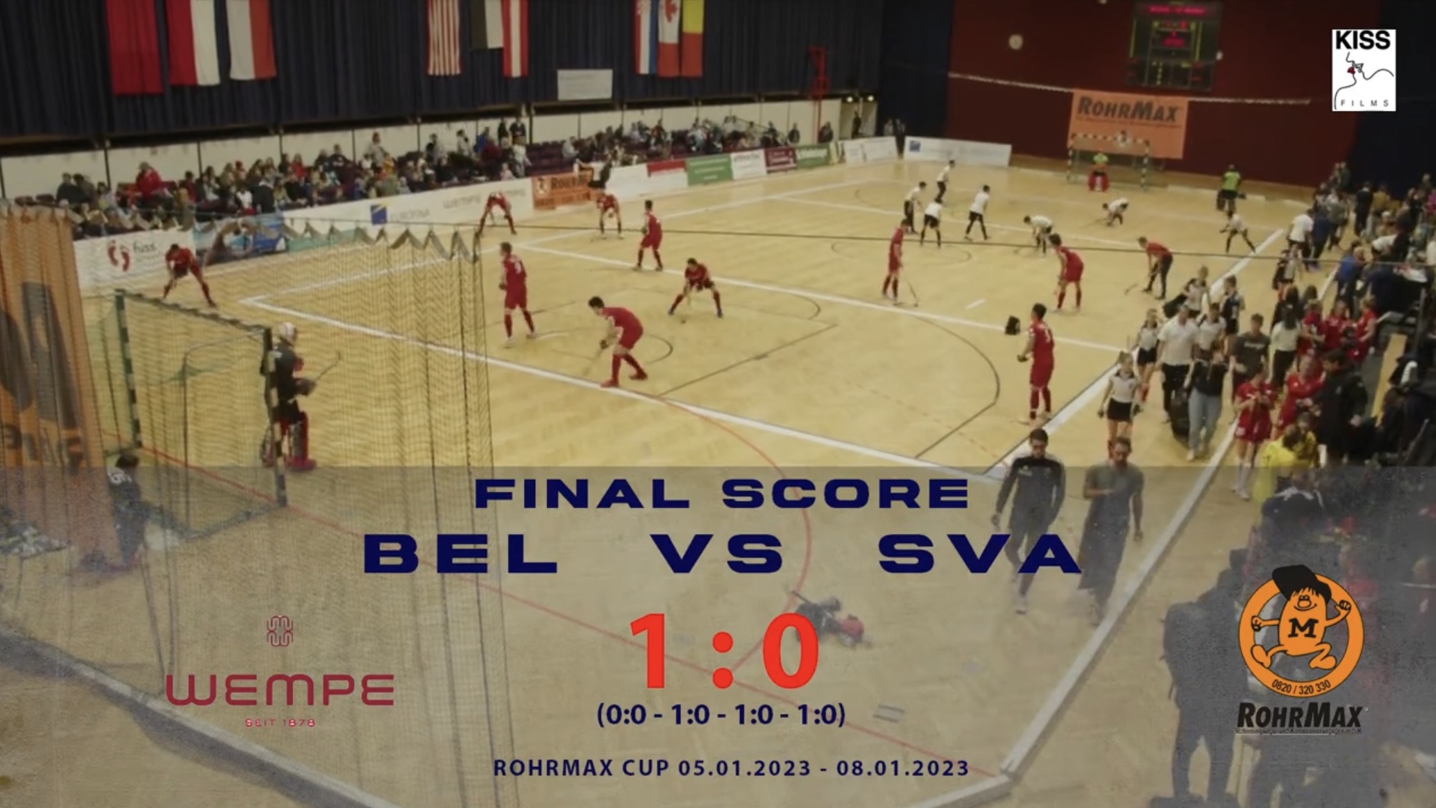 Final Score beim Live Streaming des Rohrmax Fieldhockey Cup BEL vs SVA 1:0